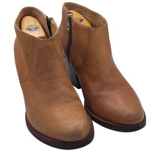 Fortress of Inca Handmade in Peru Women's Tan Leather Ankle Boots - Size 8